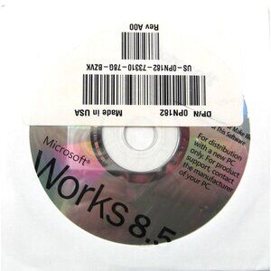 Microsoft Works 8.5 Original Installation CD-ROM Software NEW